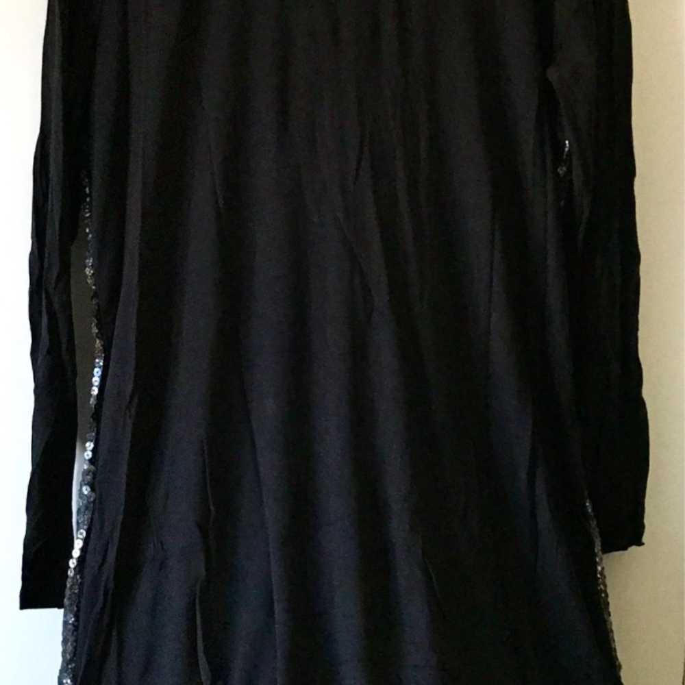 CALVIN KLEIN Sexy Silver Sequin Dress Sz L - Picture 4 of 6